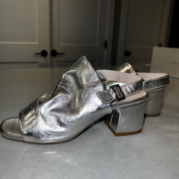 Cafenoir silver sling back sandal - Picture 4 of 5